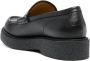 Gucci GG Logo Plaque Loafers Zwart Leer Black Heren - Thumbnail 3