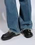 Gucci GG Logo Plaque Loafers Zwart Leer Black Heren - Thumbnail 6