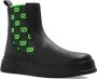 Gucci Leren High-Top Laarzen met Monogram Black Heren - Thumbnail 2