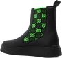 Gucci Leren High-Top Laarzen met Monogram Black Heren - Thumbnail 3