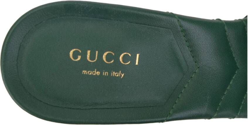 Gucci Leren Instap Sandalen met Logodetail