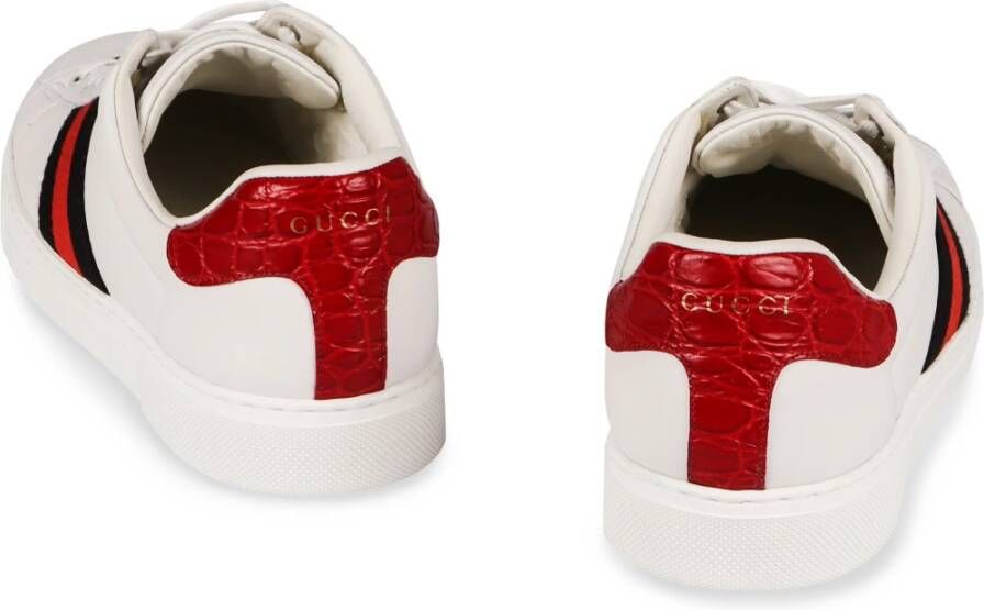 Gucci Leren lage sneakers met webdetail