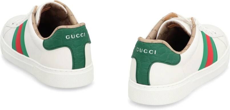 Gucci Leren lage sneakers met webdetail