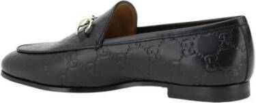 Gucci Leren Loafers met Horsebit Detail Black Dames