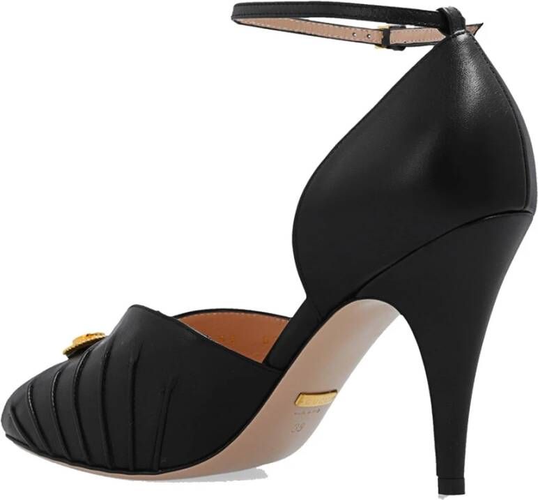 Gucci Leren pumps met Interlocking G-logo Black Dames