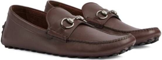 Gucci Driver Loafers Brown Heren