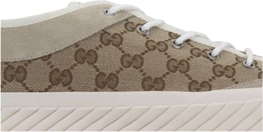 Gucci Logo Sneakers met Suède Inzetstukken