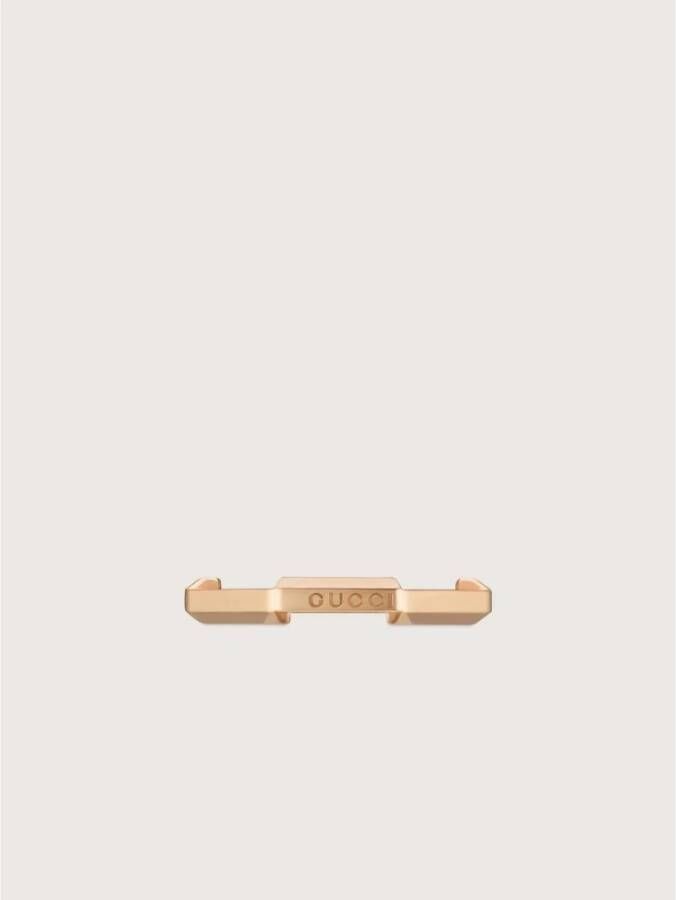 Gucci Luxe Roségouden Zeshoekige Ring