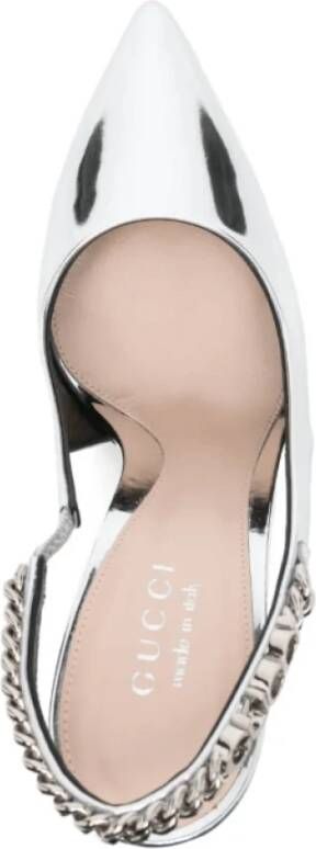 Gucci Metallic Slingback Stiletto Pumps