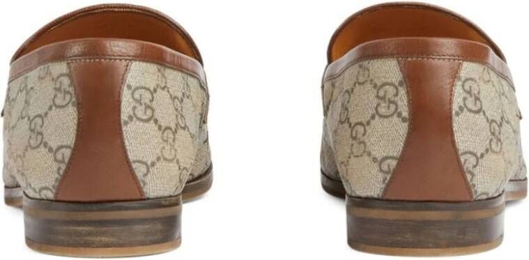 Gucci Monogram Leren Loafers Brown Heren