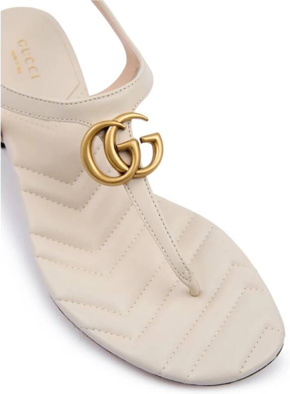 Gucci Mystic Witte Leren Sandalen