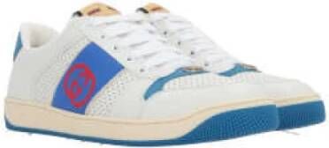 Gucci Rode Lage-Top Leren Sneakers Multicolor Heren