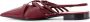 Gucci Rode Platte Schoenen Kruis-Gesp Leer - Thumbnail 2