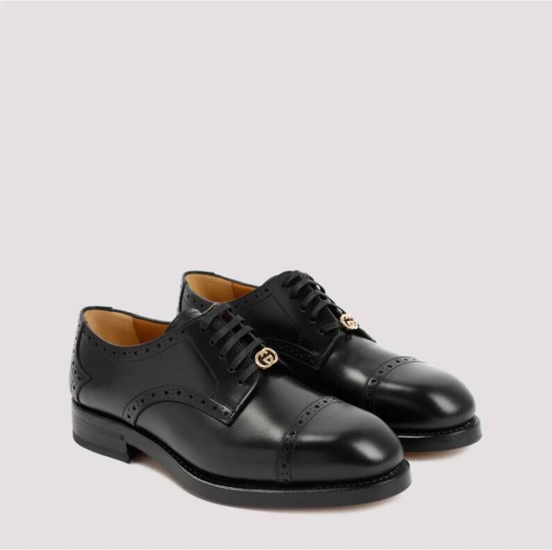 Gucci Rooster Lace Up Schoenen Black Heren
