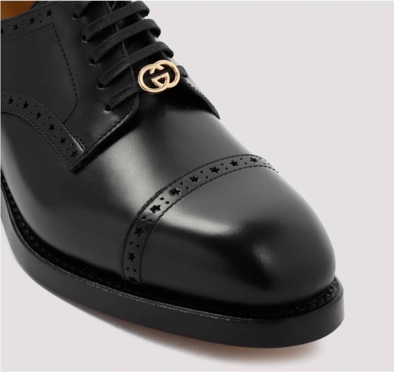 Gucci Rooster Lace Up Schoenen Black Heren