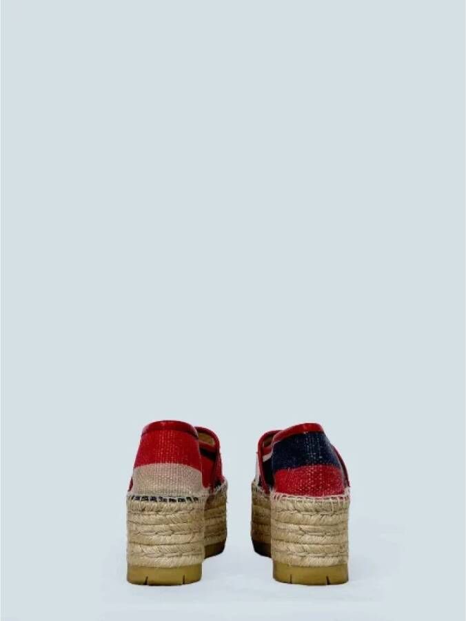 Gucci Vintage Pre-owned Canvas espadrilles Red Dames