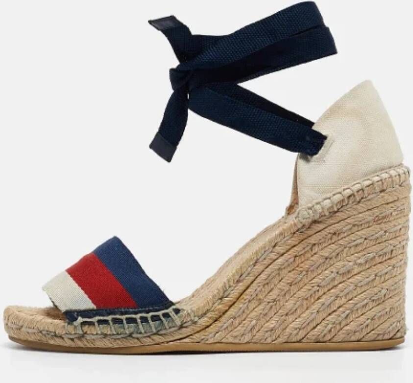 Gucci Vintage Pre-owned Canvas espadrilles White Dames