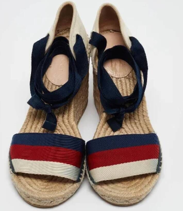 Gucci Vintage Pre-owned Canvas espadrilles White Dames