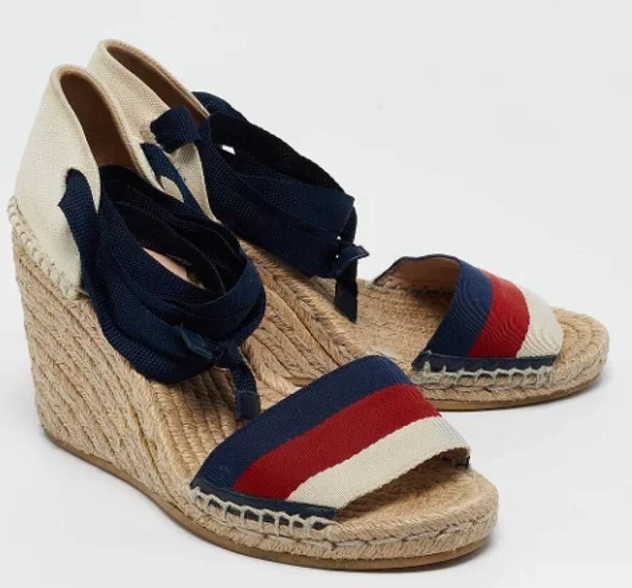 Gucci Vintage Pre-owned Canvas espadrilles White Dames