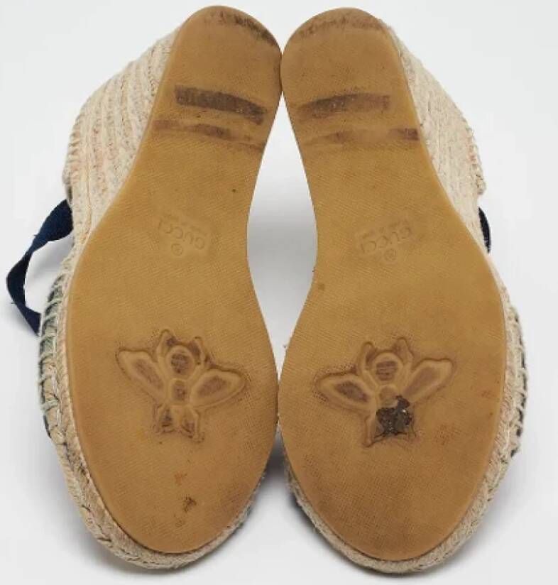 Gucci Vintage Pre-owned Canvas espadrilles White Dames