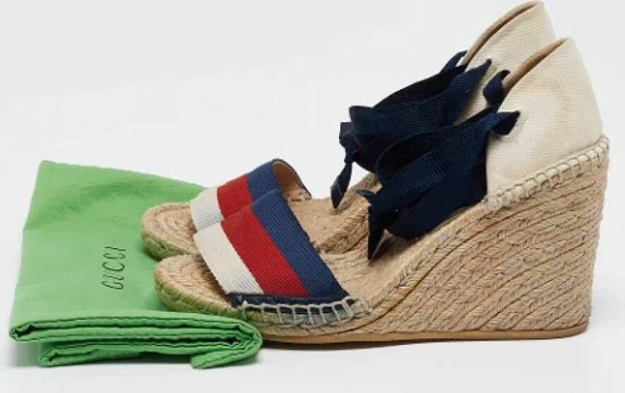 Gucci Vintage Pre-owned Canvas espadrilles White Dames