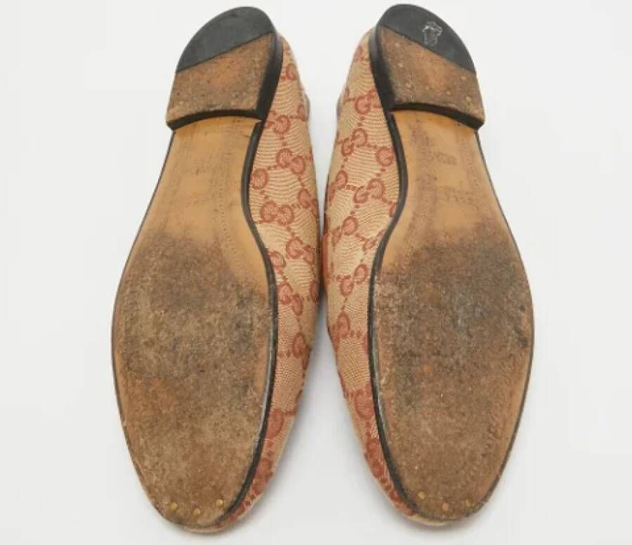 Gucci Vintage Pre-owned Canvas flats Beige Dames