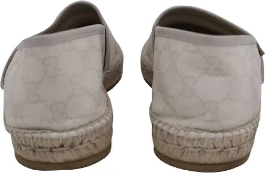Gucci Vintage Pre-owned Canvas flats Beige Dames