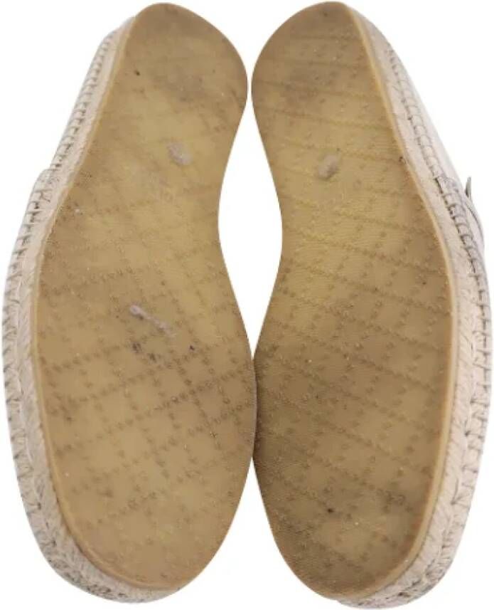 Gucci Vintage Pre-owned Canvas flats Beige Dames