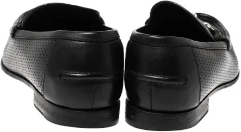 Gucci Vintage Pre-owned Canvas flats Black Dames