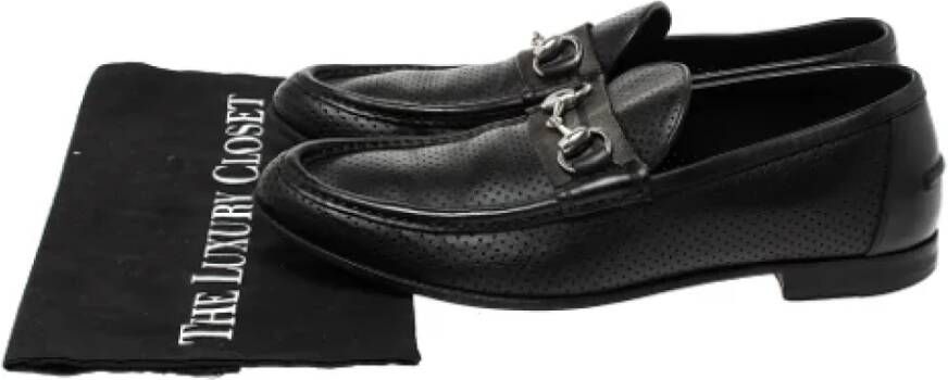 Gucci Vintage Pre-owned Canvas flats Black Dames