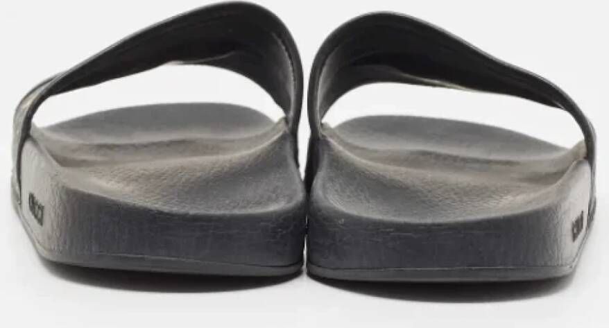 Gucci Vintage Pre-owned Canvas flats Black Dames