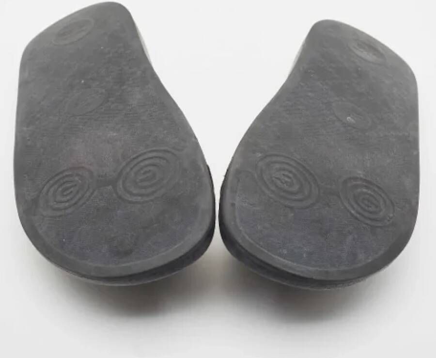 Gucci Vintage Pre-owned Canvas flats Black Dames