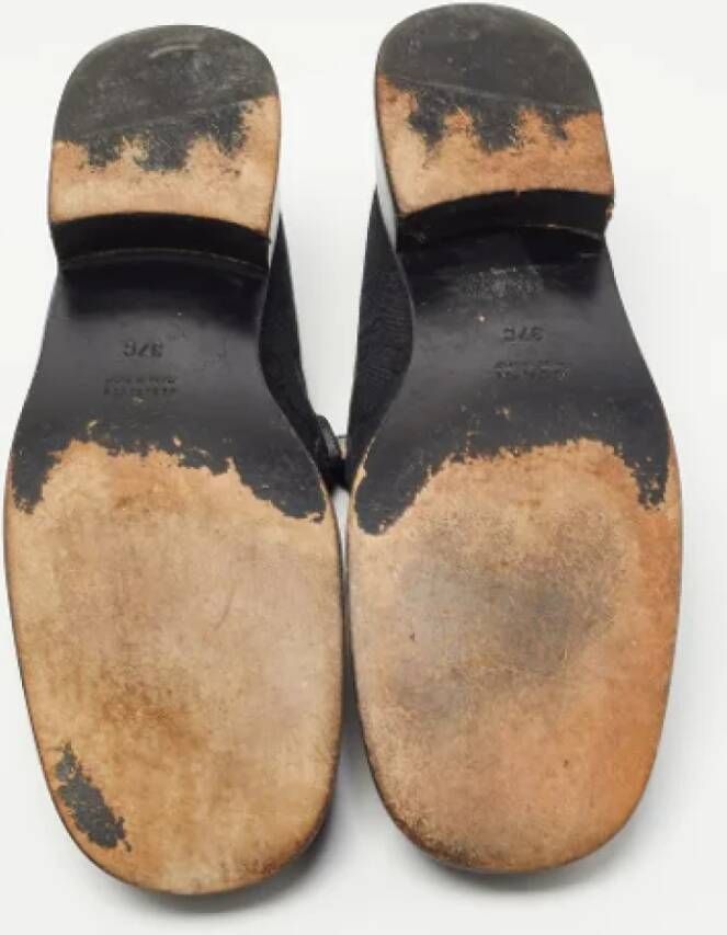 Gucci Vintage Pre-owned Canvas flats Black Dames