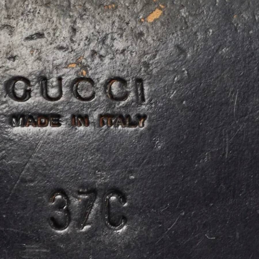 Gucci Vintage Pre-owned Canvas flats Black Dames