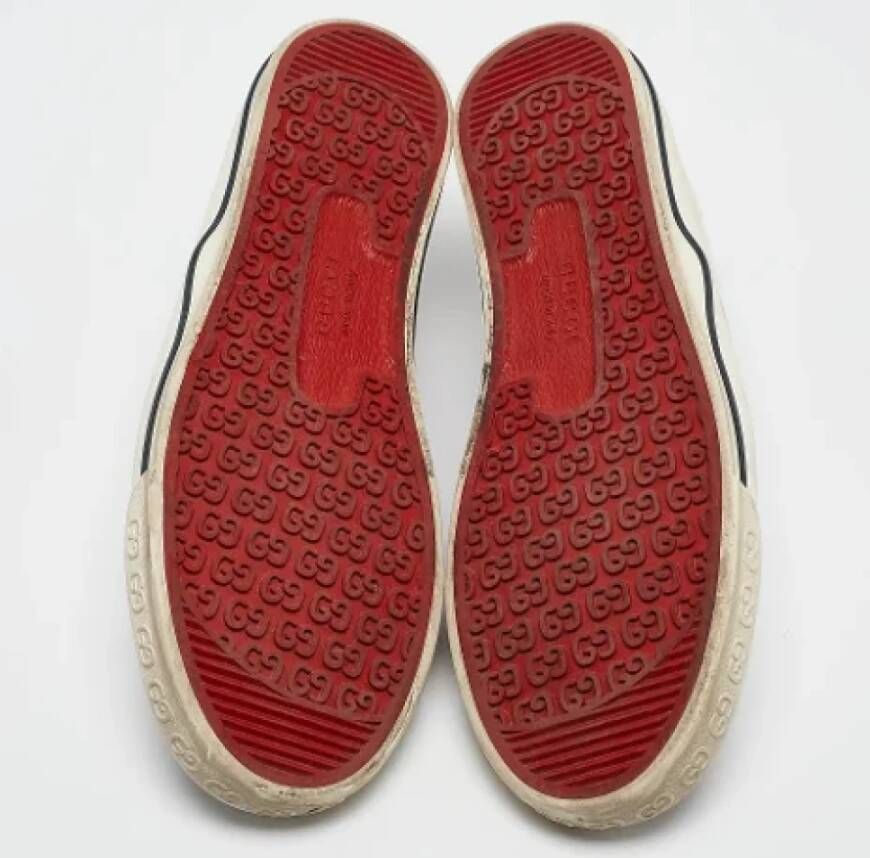Gucci Vintage Pre-owned Canvas flats Brown Dames