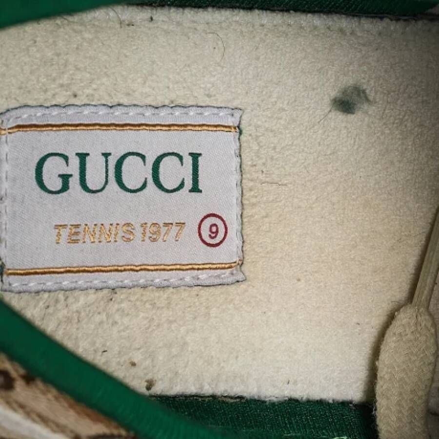 Gucci Vintage Pre-owned Canvas flats Brown Dames