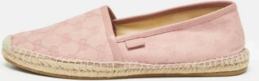 Gucci Vintage Pre-owned Canvas flats Pink Dames