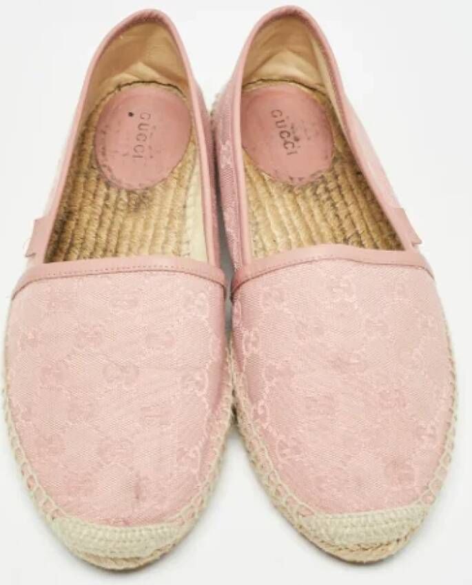 Gucci Vintage Pre-owned Canvas flats Pink Dames
