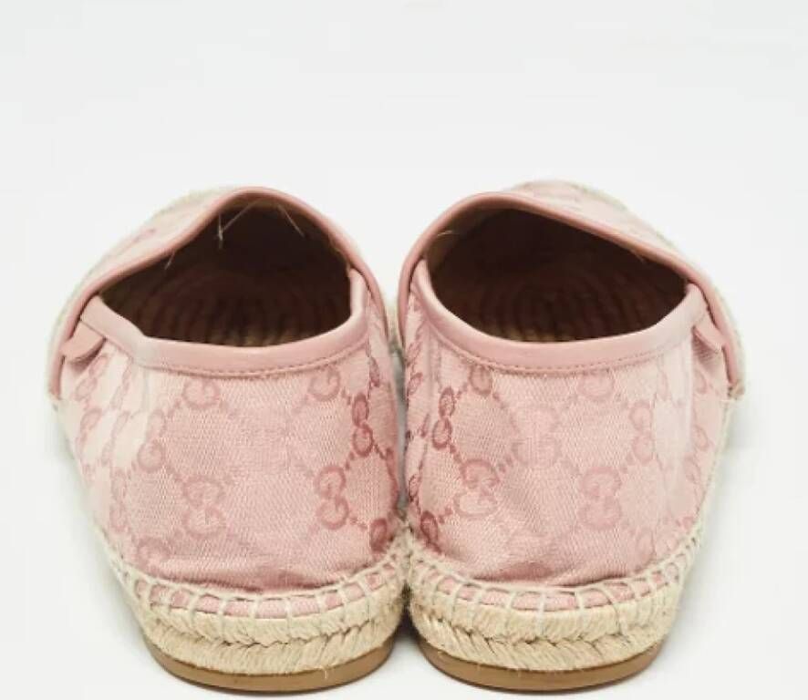 Gucci Vintage Pre-owned Canvas flats Pink Dames