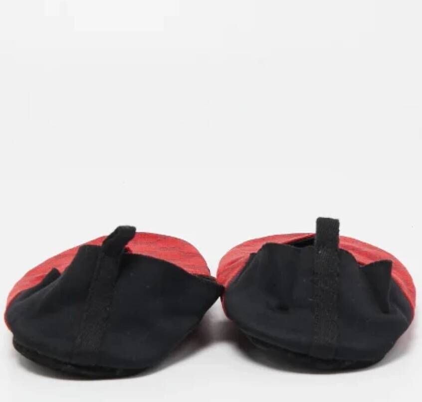 Gucci Vintage Pre-owned Canvas flats Red Dames