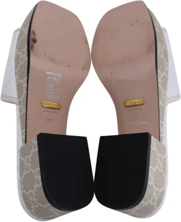 Gucci Vintage Pre-owned Canvas flats White Dames