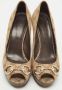 Gucci Vintage Pre-owned Canvas heels Brown Dames - Thumbnail 3