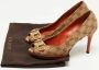 Gucci Vintage Pre-owned Canvas heels Brown Dames - Thumbnail 9