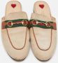 Gucci Vintage Pre-owned Canvas mules Beige Dames - Thumbnail 3