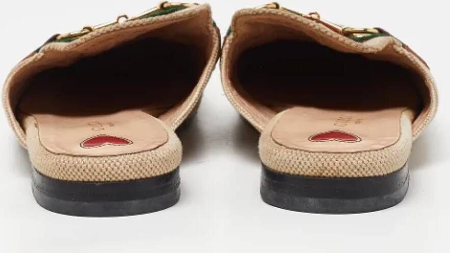 Gucci Vintage Pre-owned Canvas mules Beige Dames