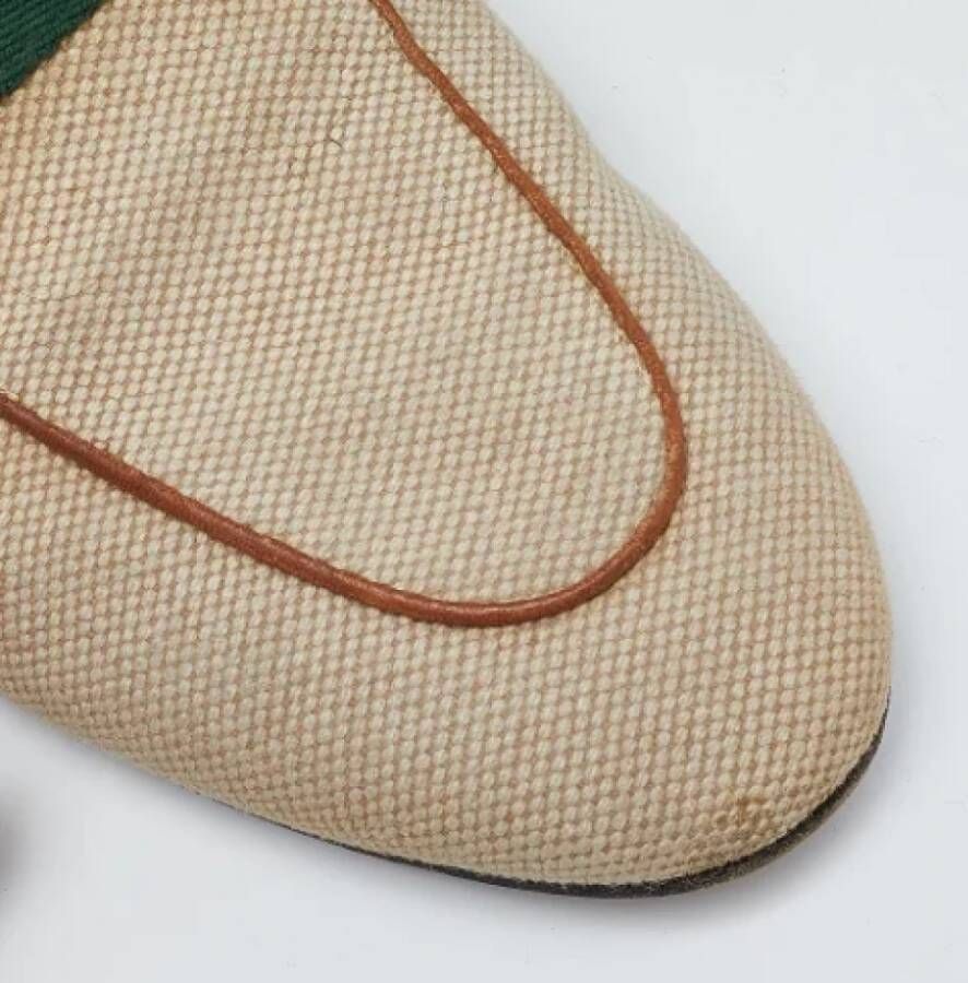 Gucci Vintage Pre-owned Canvas mules Beige Dames