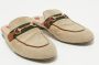 Gucci Vintage Pre-owned Canvas mules Beige Dames - Thumbnail 4