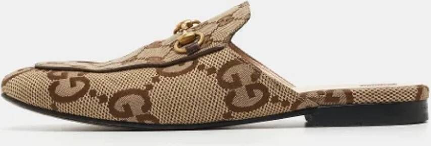Gucci Vintage Pre-owned Canvas mules Brown Dames