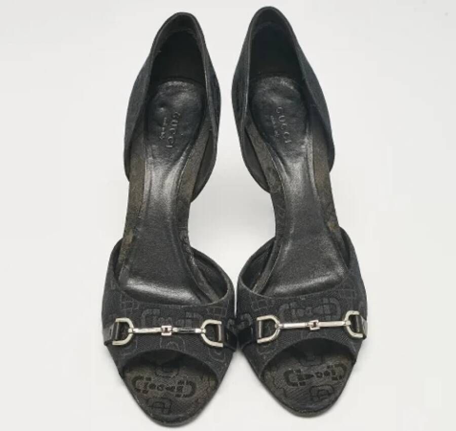 Gucci Vintage Pre-owned Canvas sandals Black Dames