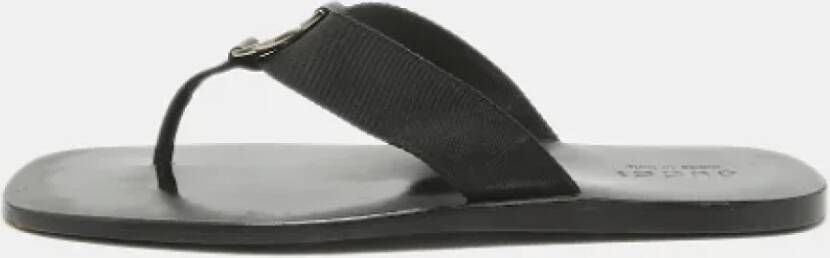 Gucci Vintage Pre-owned Canvas sandals Black Heren
